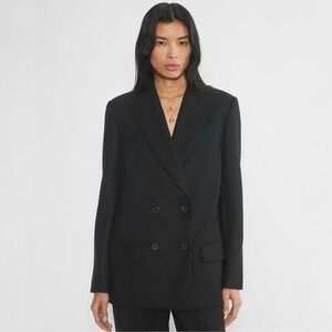 Wilfred Free New Destiny Black Double Breasted Blazer Classic Tailored Medium